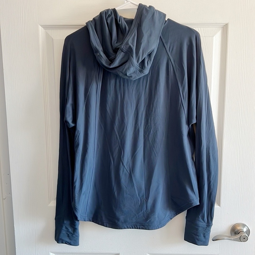 Lululemon Athleta Pick Up The Pace Long Sleeve Pullover Hoodie Blue Stre… - Picture 5 of 7